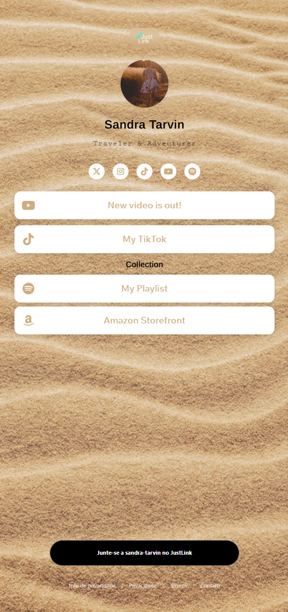 Sandy theme preview